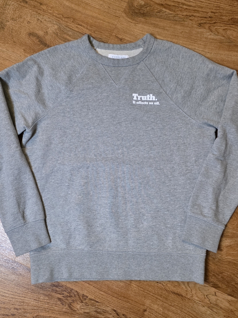 Everlane Grey New York Times Truth Graphic Sweatshirt
